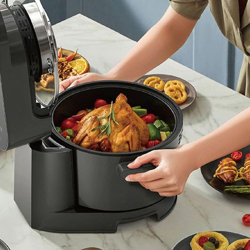 Hoper Layer Multi-functional 2 in 1 air fryer & smokeless BBQ grill