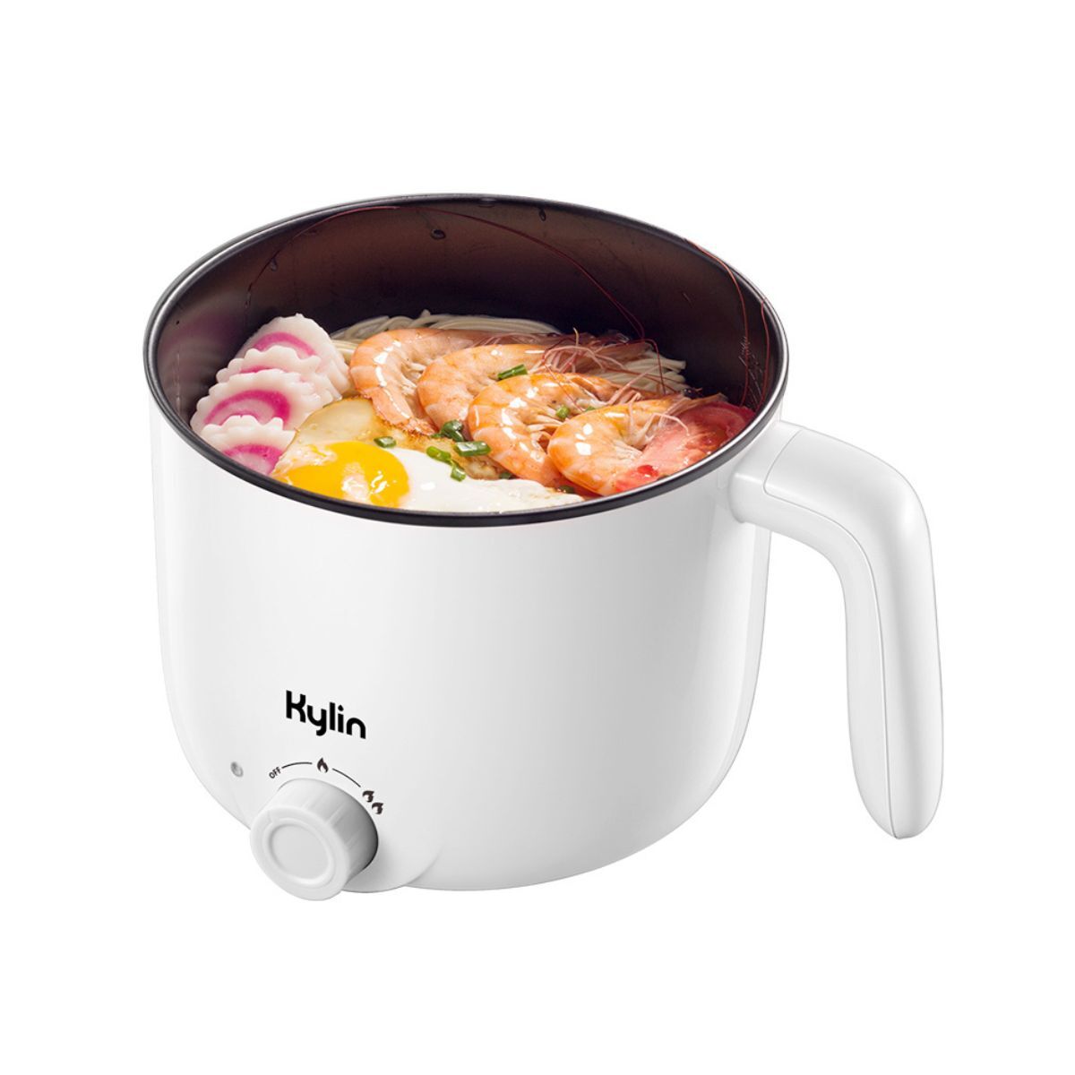 Kylin Mini Non-stick Multicooker Steam Rack Included White 1.2L 600~700W