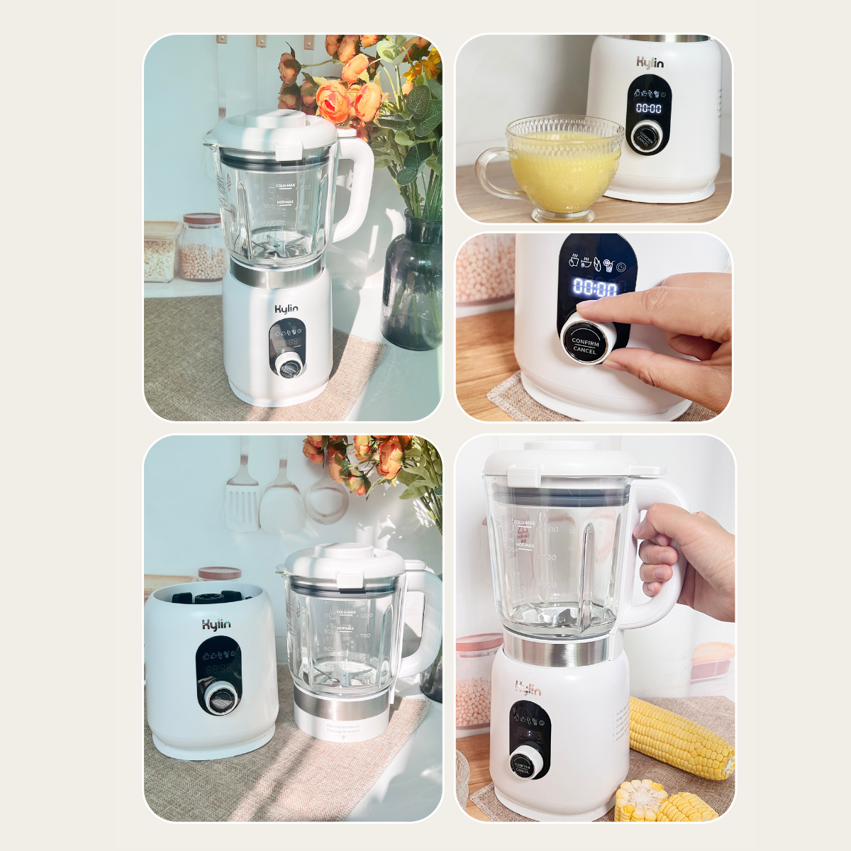 Kylin High-Speed Heating Blender 1L AU-K6310