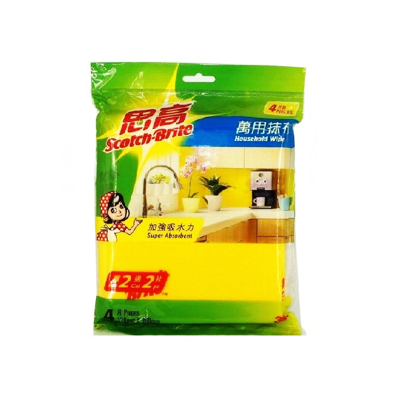 3M SCOTCH-BRITE Super Absorbent Household Wipes 4pcs