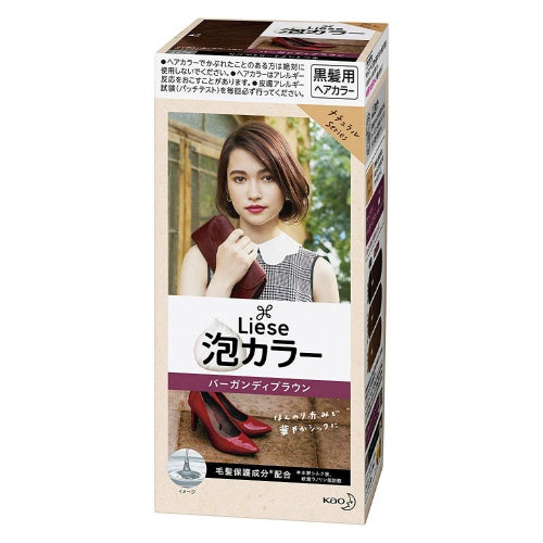 KAO Liese Prettia Bubble Hair Color Burgundy Brown