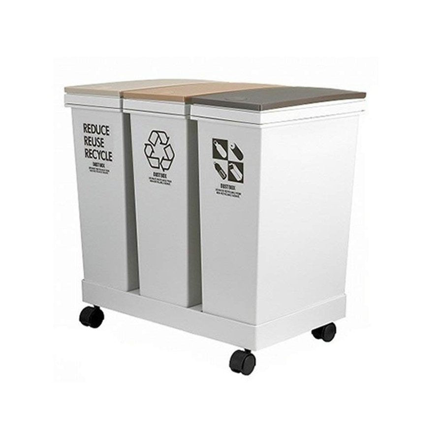 ASVEL One-push Trio Rubbish Bin 60L (20Lx3)