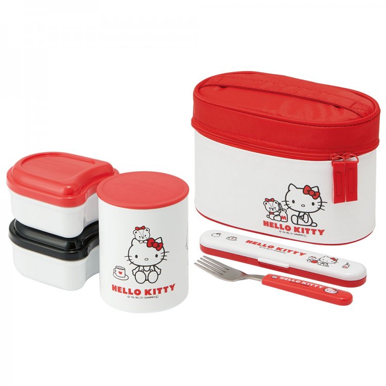 Skater Antibacterial Heat Insulation Lunch Bento box (Hello Kitty)