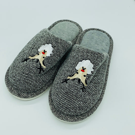 Deer Comfy Slipper Grey/Blue/Pink/Green