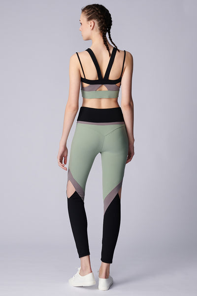 MTM-|-GLASSWING-BUTTERFLY-Tank-Sport Bra-Green/Beige