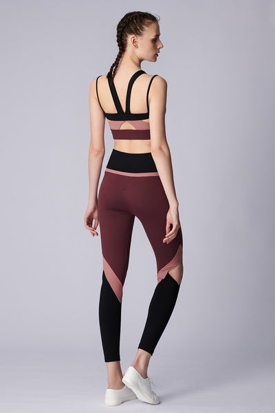 MTM-|-GLASSWING-BUTTERFLY-Tank-Sport Bra-Burgundy/Pink