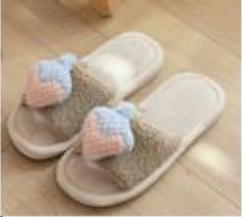 JHC Comfy Anti-slip Cotton Slipper White/Offwhite/Brown/Pink