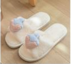 JHC Comfy Anti-slip Cotton Slipper White/Offwhite/Brown/Pink